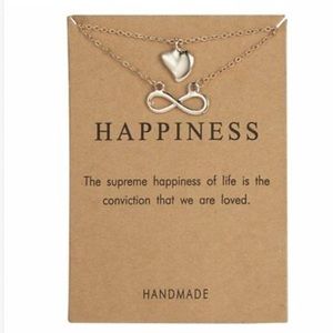Happiness Infinity Love ❤️ Necklace with Card
